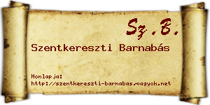 Szentkereszti Barnabás névjegykártya