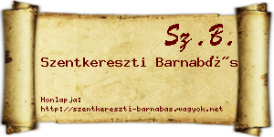 Szentkereszti Barnabás névjegykártya