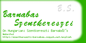 barnabas szentkereszti business card